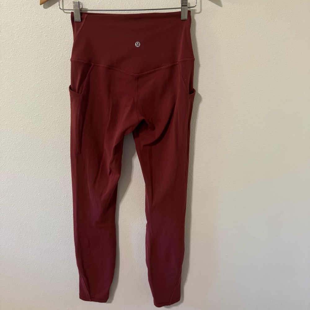 Lululemon Align High-Rise Pant with Pockets 25" Mulled Wine Workout Gym-6 - Picture 3 of 8